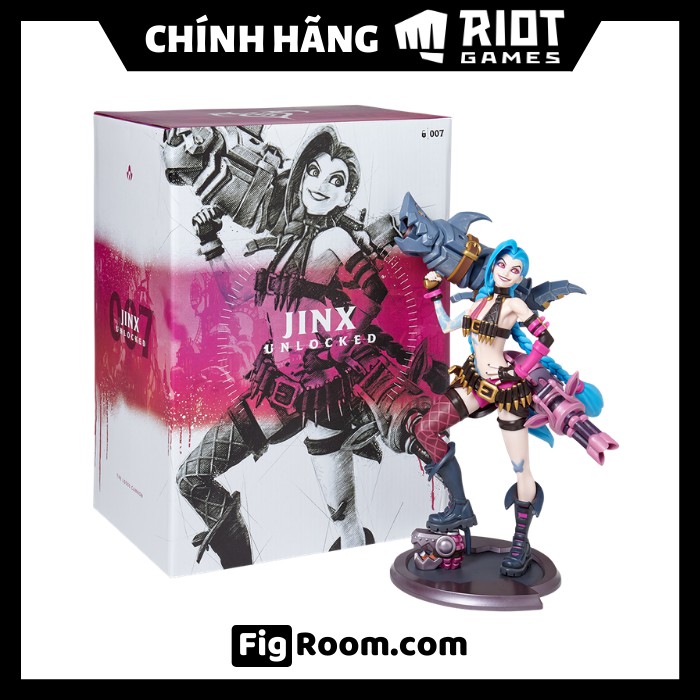 Mô Hình Jinx 25cm - JINX UNLOCKED STATUE [Chính hãng Riot Games] - Figure LOL Liên Minh Huyền Thoại