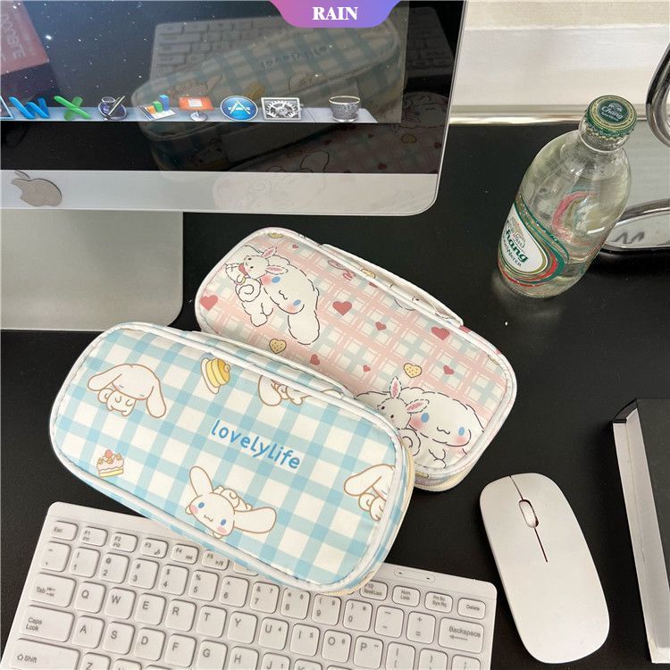 Túi Đựng Bút Dạng Lưới Có Khóa Kéo Họa Tiết Hoạt Hình Sanrio Cinnamoroll Kirby Pochacco Dễ Thương