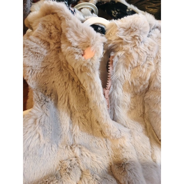 Áo gile lông mix áo thun hồng bé gái xuat du