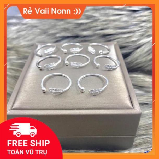 [freeship- ảnh thật] 💥💥SẬP GIÁ NHẪN LÔNG VŨ BẠC TA  ~ Sophia Jewelry ~