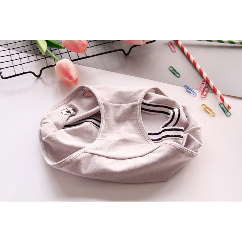 Quần Lót Nữ ❤️FREESHIP❤️ Quần Lót Nữ Cotton Viền Kẻ phối họa tiết ngộ nghĩnh đáng yêu mã 3776 | BigBuy360 - bigbuy360.vn