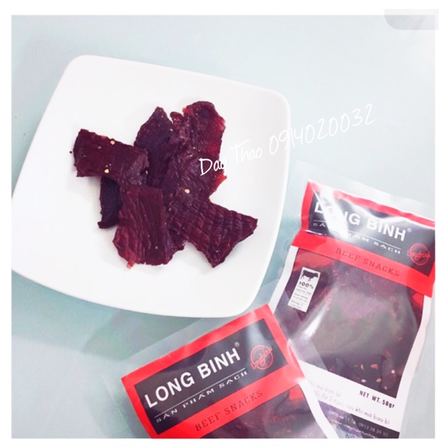 Khô bò sạch Long Bình chế biến 100% từ thịt bò tươi