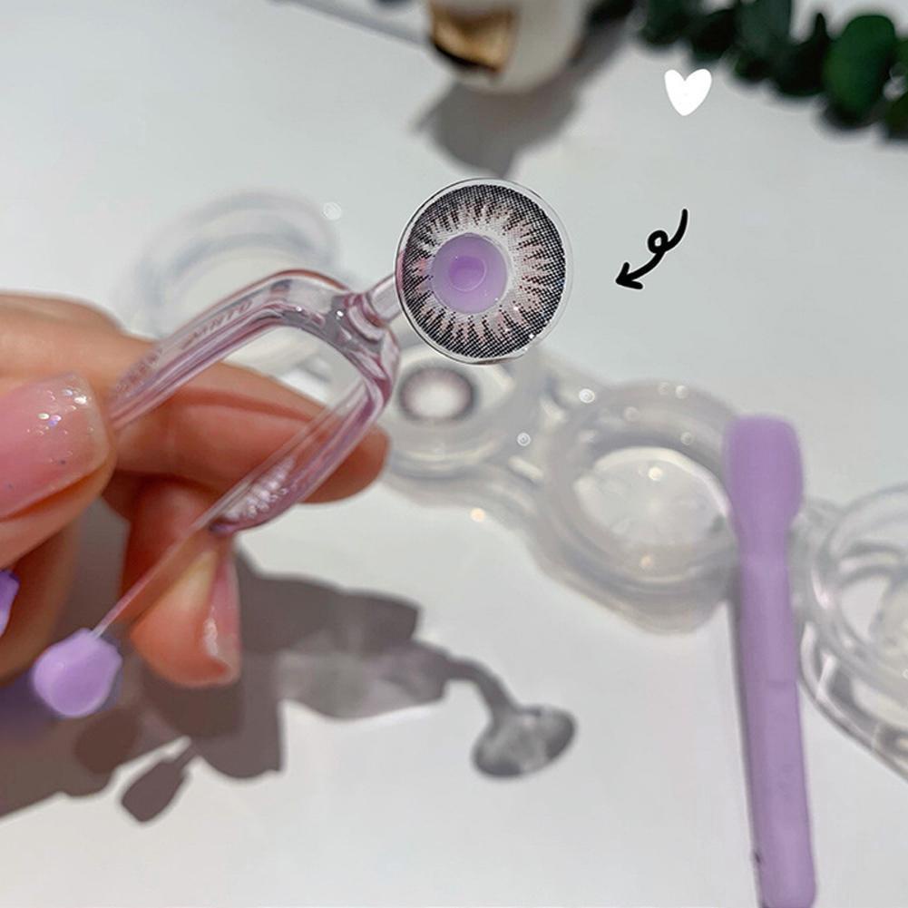 Hộp Dụng Cụ Tháo Kính Áp Tròng Làm Đẹp Có Kẹp Dễ Mang Theo W3E2