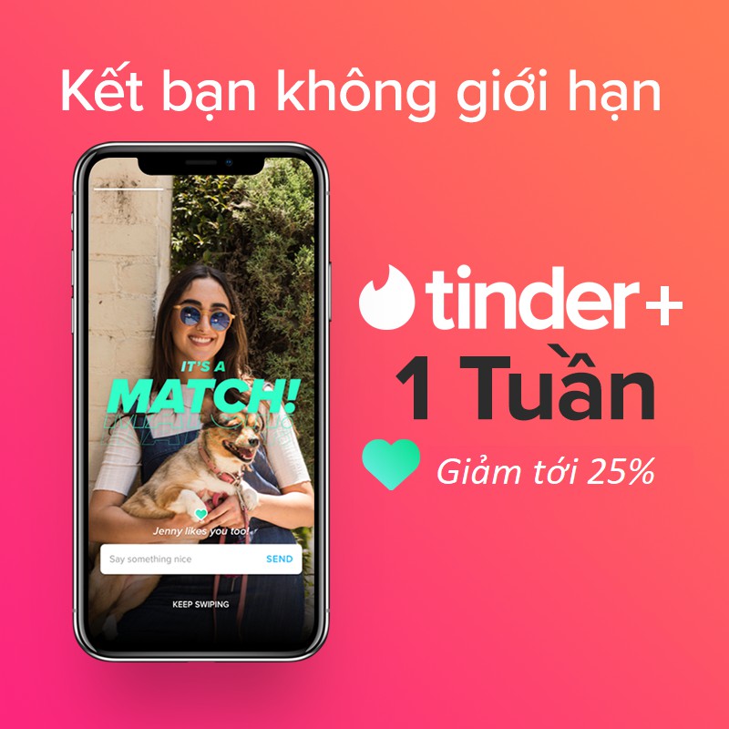 [E-voucher] Gói Tinder Plus 1 tuần