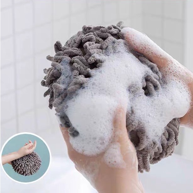 Khăn Lau Tay Nhà Bếp Phòng Tắm Đa Năng Treo Tường Siêu Thấm Hút Nước Khăn Lau SAN HÔ Tròn Chất Liệu Vải Bông Mềm Mịn