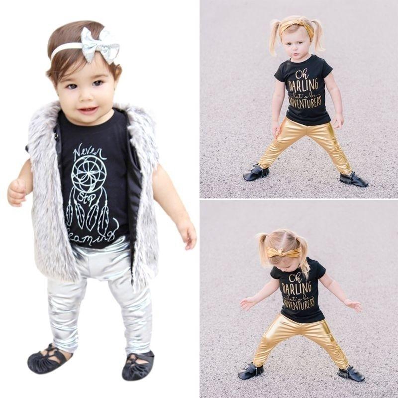 Quần da skinny cho bé