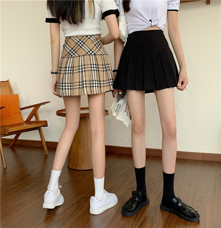 Chân Váy Nữ Lưng Cao Dáng Chữ A Họa Tiết Caro Phong Cách Hàn Quốc | BigBuy360 - bigbuy360.vn