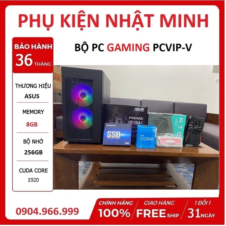 Bộ máy tính PC Gaming H510+i3 10105F+RX550 4GB+ram 8gb 2666 FULL NEW bảo hành 36 tháng lỗi 1 đổi 1 trong 30 ngày