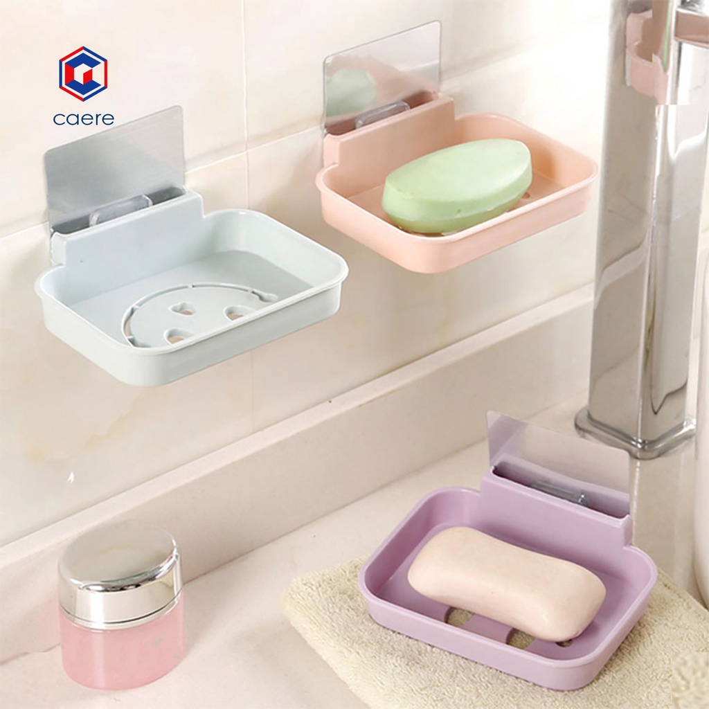 Giá đỡ xà phòng gắn tường tự dính bằng PP hình mặt cười