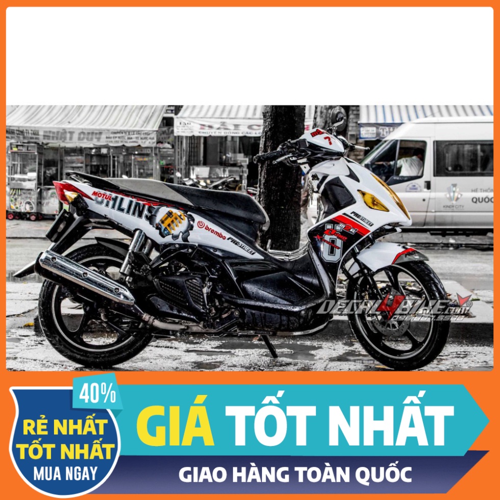 Tem trùm xe NOUVO 4 LX OHLINS TRẮNG