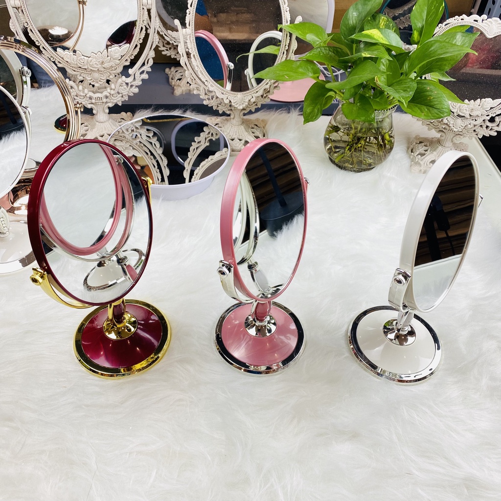 Gương Trang Điểm 2 Mặt Hình Bầu Dục 6 inch Có Zoom