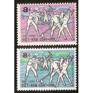 Tem sưu tập Tem Việt Nam Cộng Hòa Cộng đồng phát triển 1972 ( 2 tem )