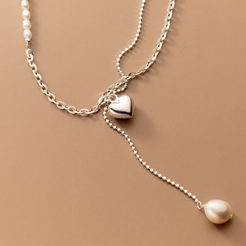 Vòng cổ Hai Lớp Đính Ngọc Trai Và Tua Rua Phong Cách Cổ Điển Sang Trọng Dành Cho Nữ 2022