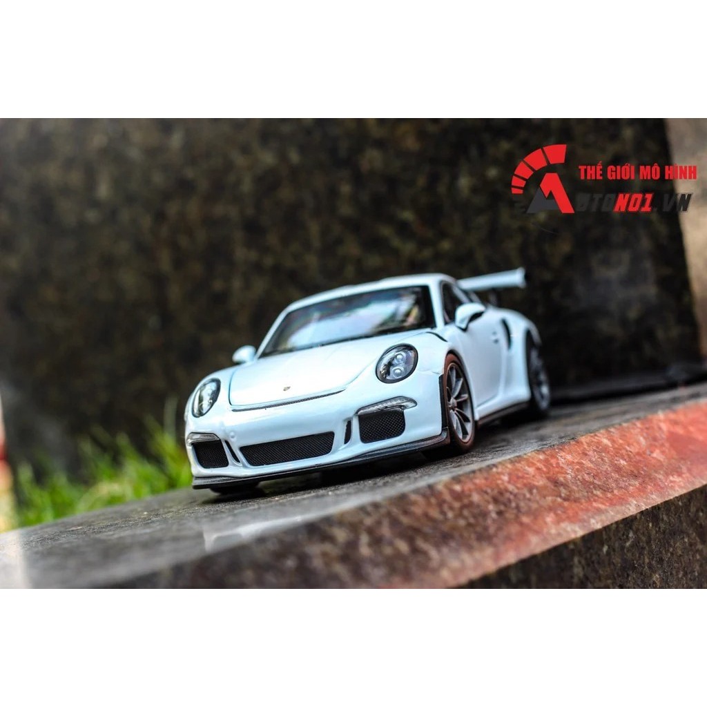 MÔ HÌNH XE PORSCHE 911 GT3 RS 2016 WHITE 1:24 WELLY 5386