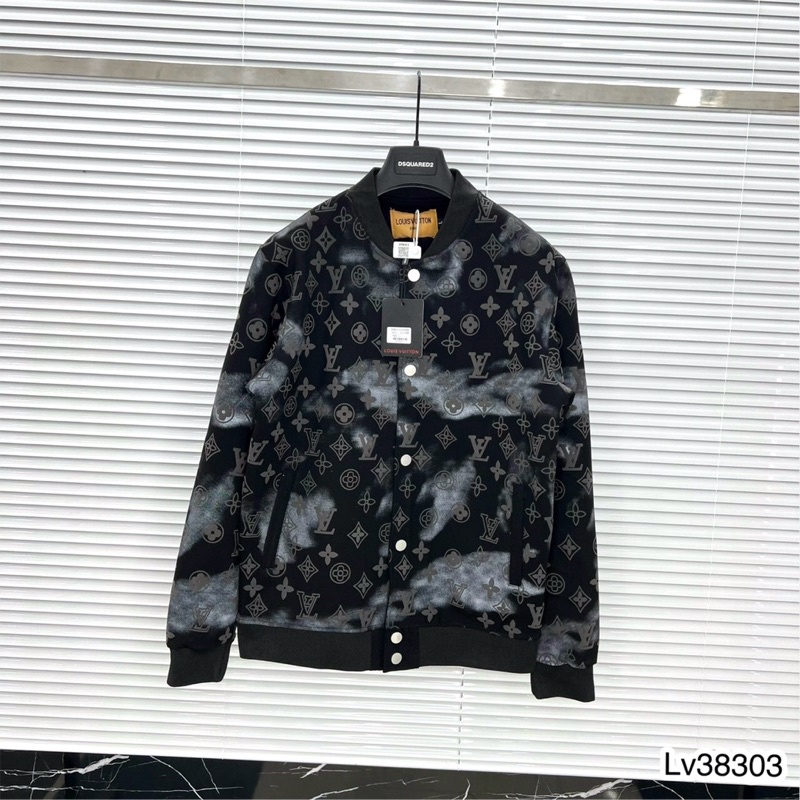 Áo Bomber Nam Loang Khoá Bấm Dày Dặn - Áo Khoác Bomber LV Cao Cấp