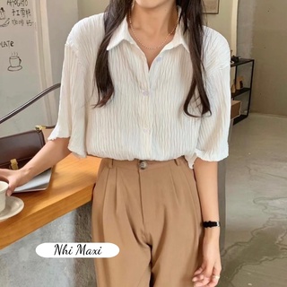 Sơ mi lụa rập cuốn bèo hot hit