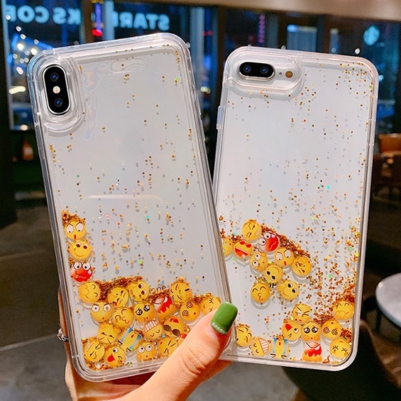 Ốp Điện Thoại Kim Tuyến Nước Cứng Trong Suốt Cho IPhone 11 12 13 Pro Max 6 7 8 Plus X XR XS