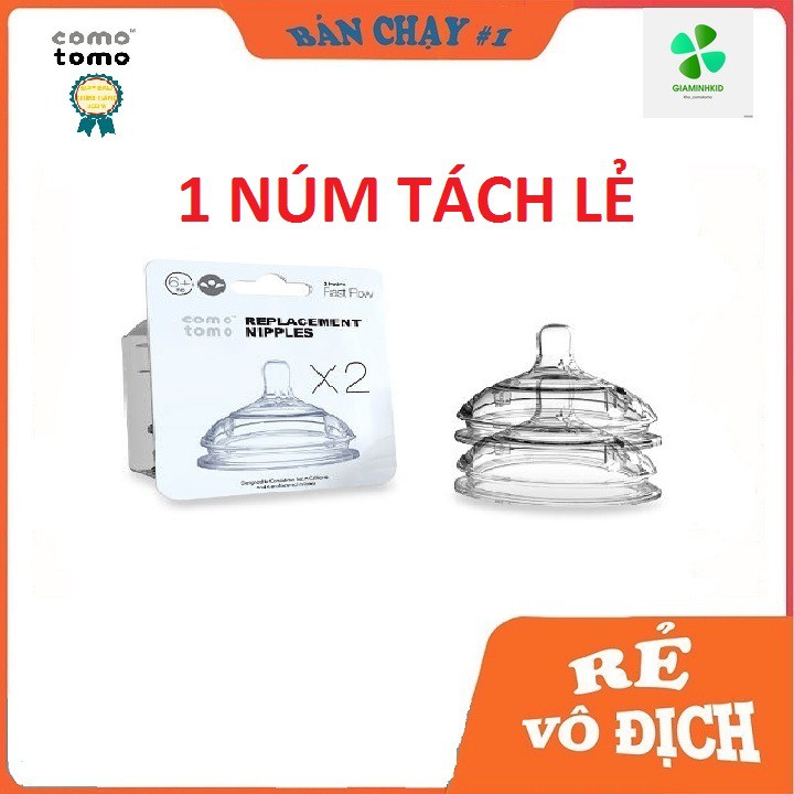 Núm ti Comotomo Lẻ Size (1-2-3 tia, Y-cut) Mỹ siêu mềm