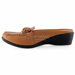 Giày sabo nữ da bò màu da PH7935