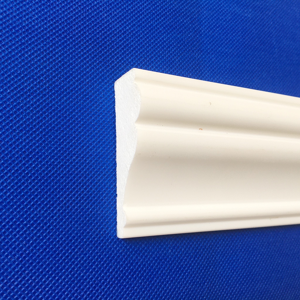 Phào chỉ nhựa ps, chỉ lưng 6cm trắng