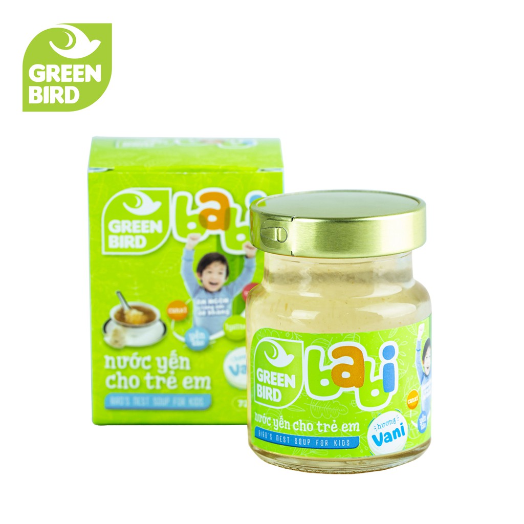 Nước Yến Cho Trẻ Em Green Bird Babi - NUTRINEST - Hương Vani - Hũ Đơn (72g)