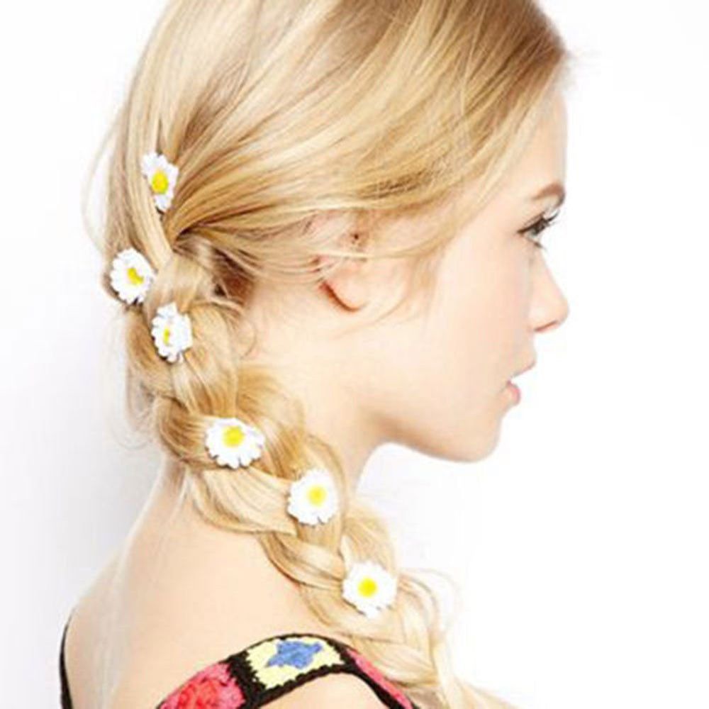 Set 2 Dây Buộc Tóc Hình Hoa Cúc Xinh Xắn