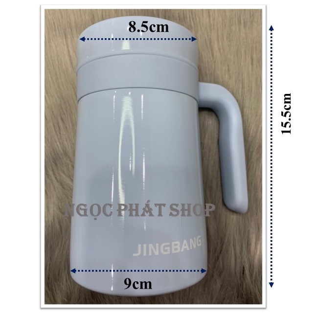 Ca giữ nhiệt Inox 304, dung tích 450ml J001 có tay cầm