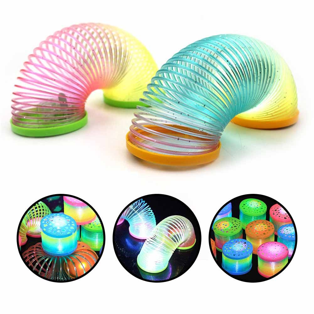 Đồ chơi lò xo cầu vòng phát sáng hình bầu trời đêm có sao trăng