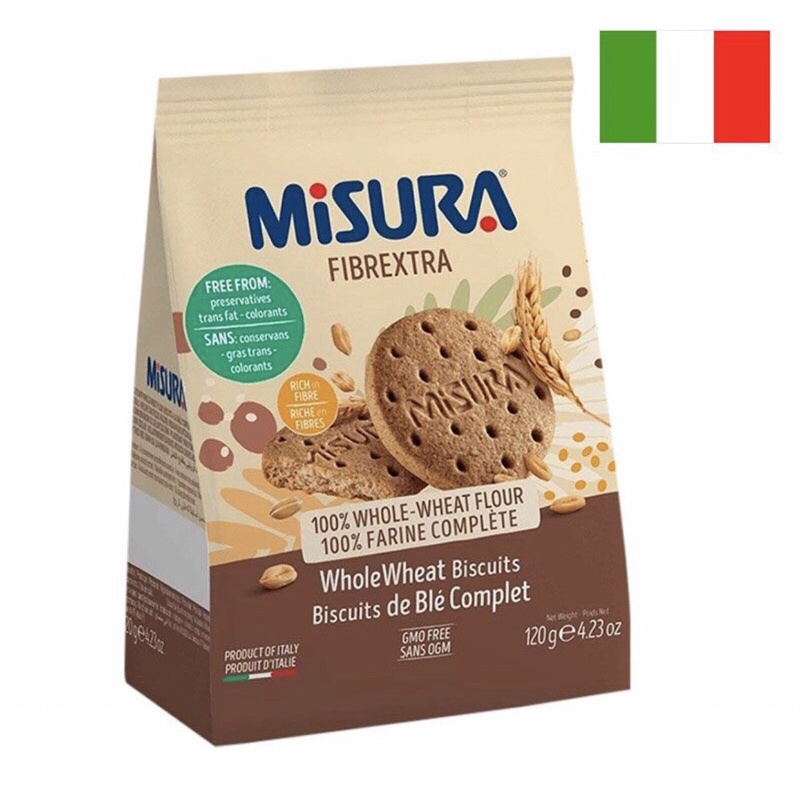 Bánh Quy Misura Fibrextra Vị Lúa Mì Gói 120G