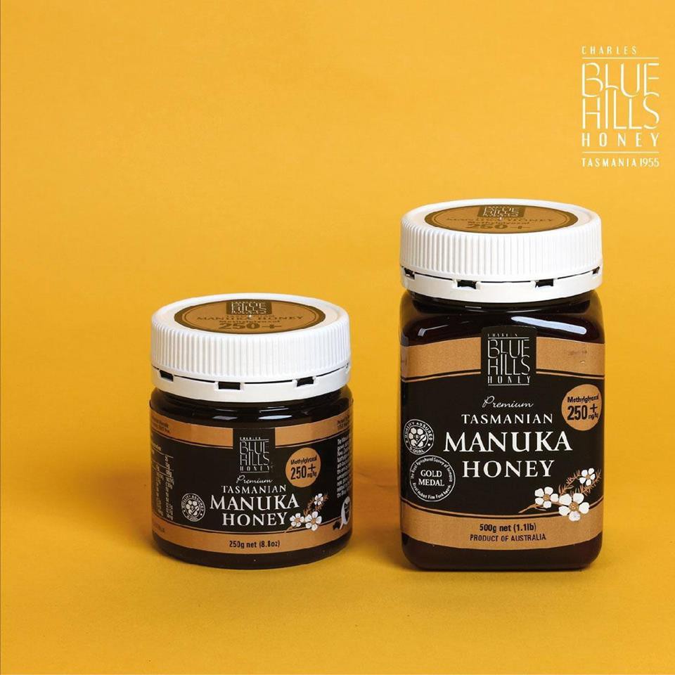 Mật ong Manuka BlueHills 250+ 250gr Rừng Tasmania Úc