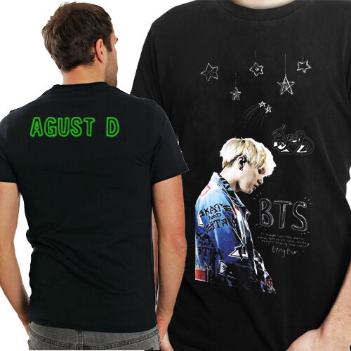Áo thun 2 mặt in chữ Agust D Bts Bangtan Boys