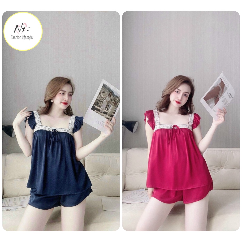 👉👉Đồ ngủ 2 dây tay cánh tiên 👉👉 phối ren
