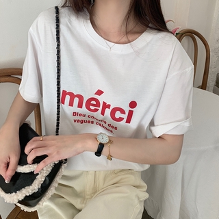 SUXI New Summer Shirt Top Cotton Loose Sleeve Women 's T-Shirt