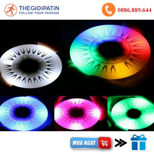 Bánh Đèn Led Giày Patin Siêu Sáng Nhiều Màu Trẻ Em Người Lớn [Shop Ưu Đãi]