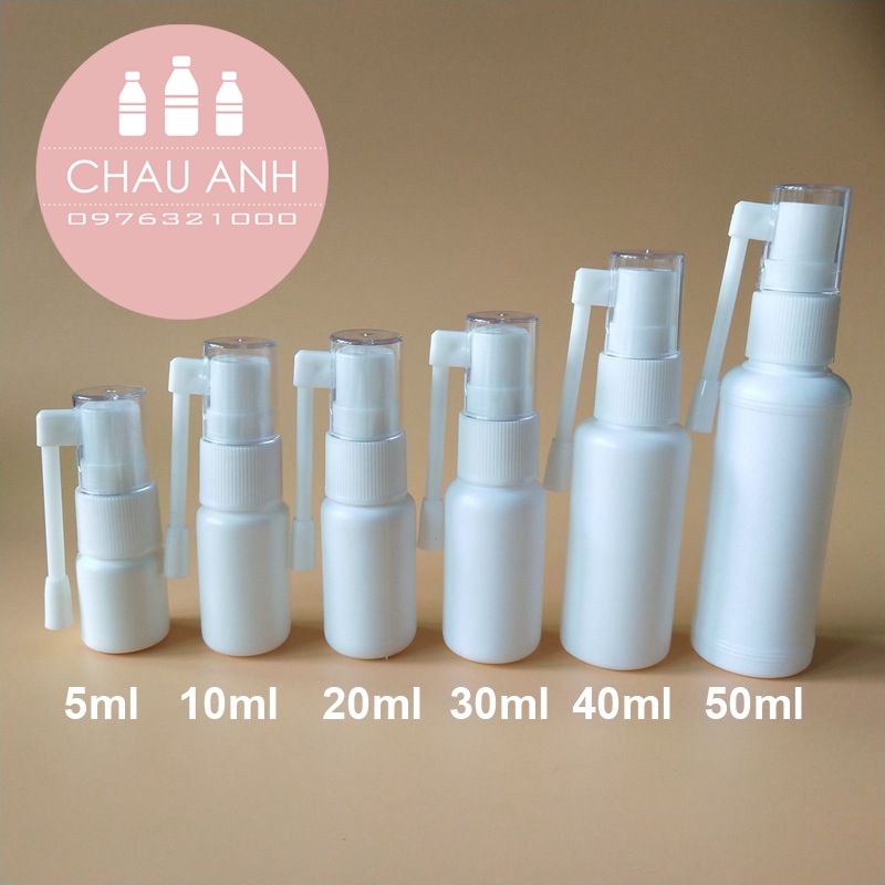 Chai nhựa xịt mũi, xịt họng cần gạt 10ml, 20ml, 30ml chọn size