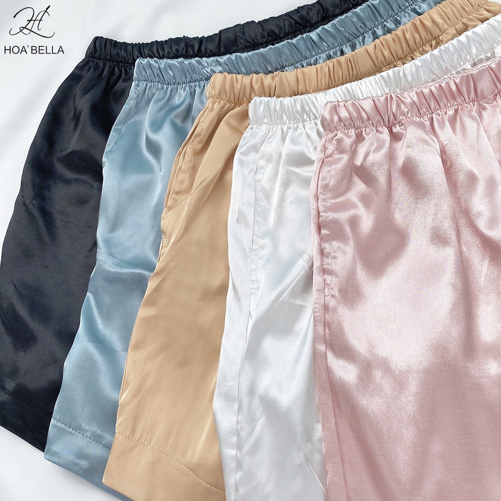 [Mã LT50 giảm 50k đơn 250k] Quần Short Nữ HOABELLA Lụa Satin Cao Cấp Mềm Mịn Thoáng Mát