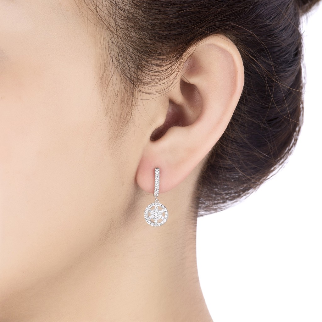 Bông tai Bạc đính đá CZ PNJSilver XMXMW060019