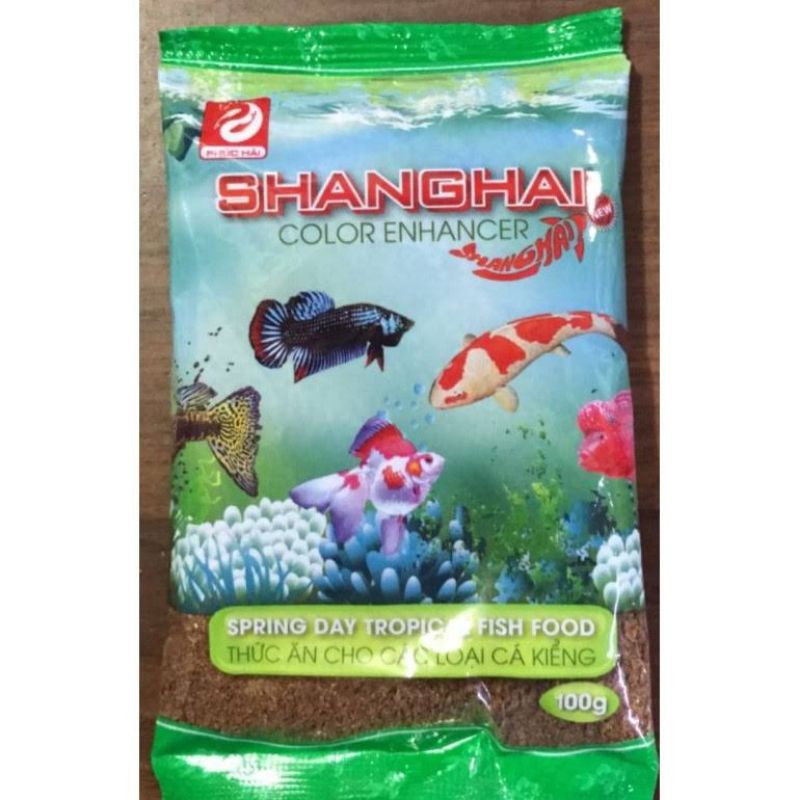 Cám Cá Kiểng ShangHai 100gr - Thức Ăn Cho Các Loại Cá Kiểng Giúp Cá Nhanh Lên Màu -NaHi Shop
