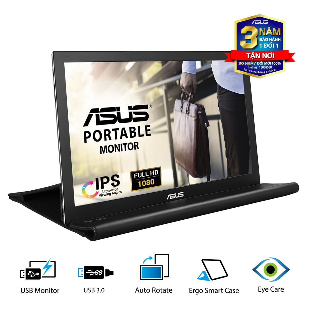 Màn Hình Di Động Nhỏ Gọn ASUS ASUS MB169B+ 15.6'' Full HD (1920x1080) IPS - Hàng Chính Hãng