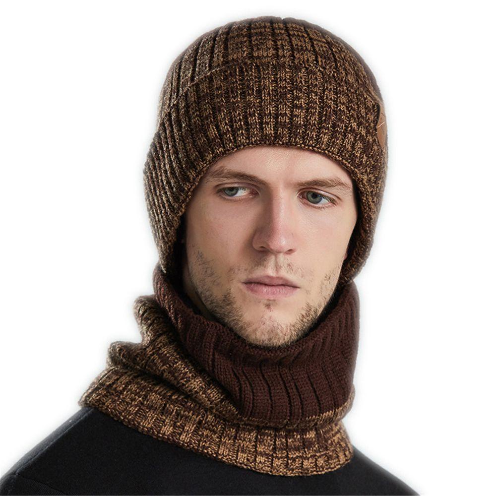 ORIENTLII Set Mũ beanie Kèm Khăn Choàng Cổ Giữ Ấm Thời Trang