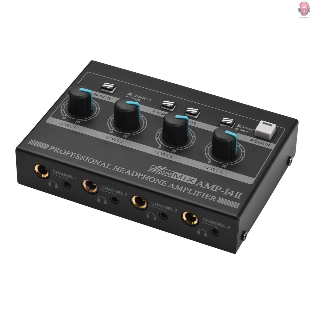 Bộ Khuếch Đại Âm Thanh 4 Kênh Rca / 6.35mm / 3.5mm Amp-14