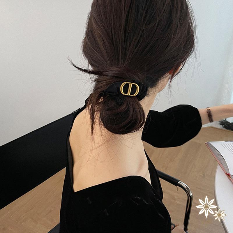 【kifli】Dây buộc tóc đuôi ngựa co giãn họa tiết hình học thời trang Hàn Quốc dành cho bạn nữ