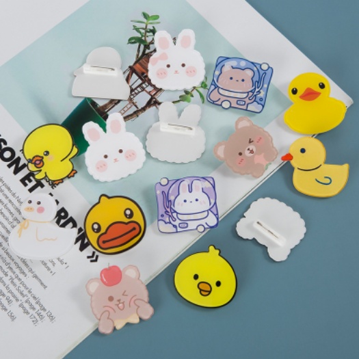 Ghim Cài Áo Hình Vịt Hoạt Hình Bằng Acrylic Phong Cách Nhật Hàn Dễ Thương