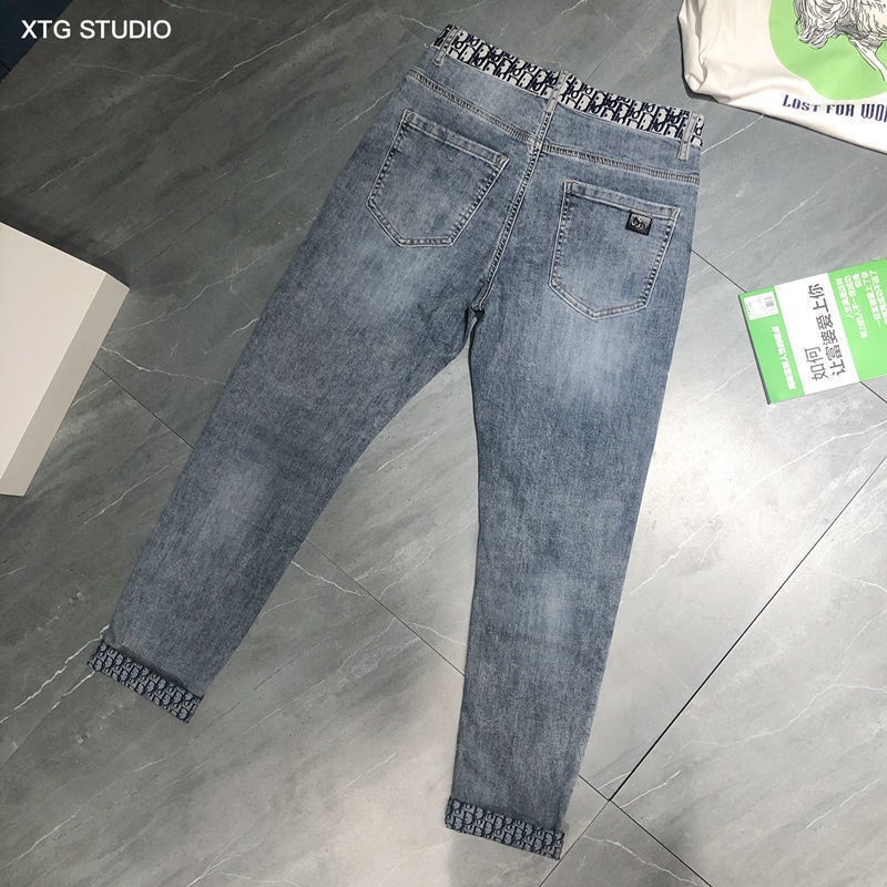 Quần Jeans Thêu Họa Tiết Phong Cách Hàn Quốc Cho Nam