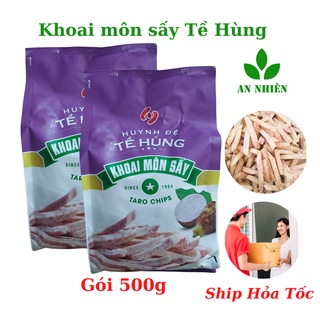 Khoai môn sấy Huynh Đệ Tề Hùng 1kg, đồ ăn vặt thơm ngon từ củ quả sấy khô