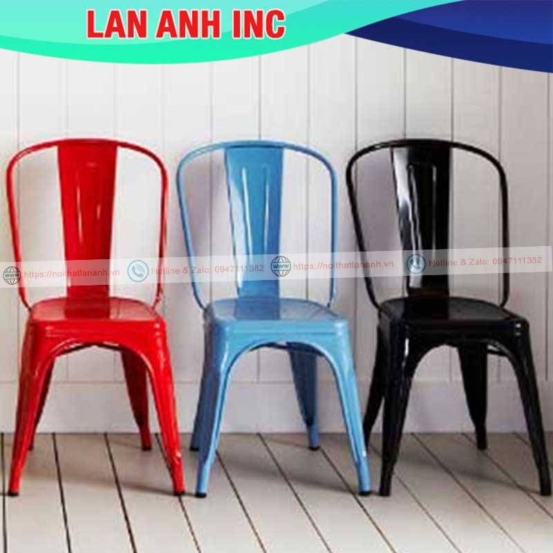 Ghế sắt ngoài trời cafe bàn ăn nhập khẩu cao cấp đẹp hiện đại siêu bền tolix LAGS118