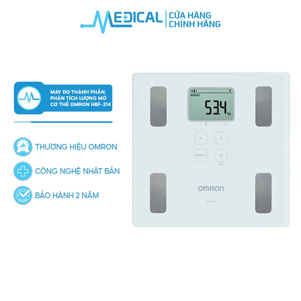 Máy đo thành phần, phân tích lượng mỡ cơ thể OMRON HBF-214 chính hãng - MEDICAL