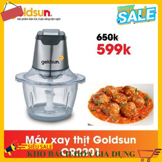 Máy xay thịt 🍀free ship🍀 goldsun cr2201 - 1.2l cối thủy tinh - lưỡi dao kép