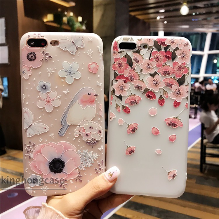 Ốp điện thoại mềm họa tiết hoa xinh xắn cho iPhone 11 X XS 6 6S 7 8 6Plus 6SPlus 7Plus 8Plus iPhone SE 2020