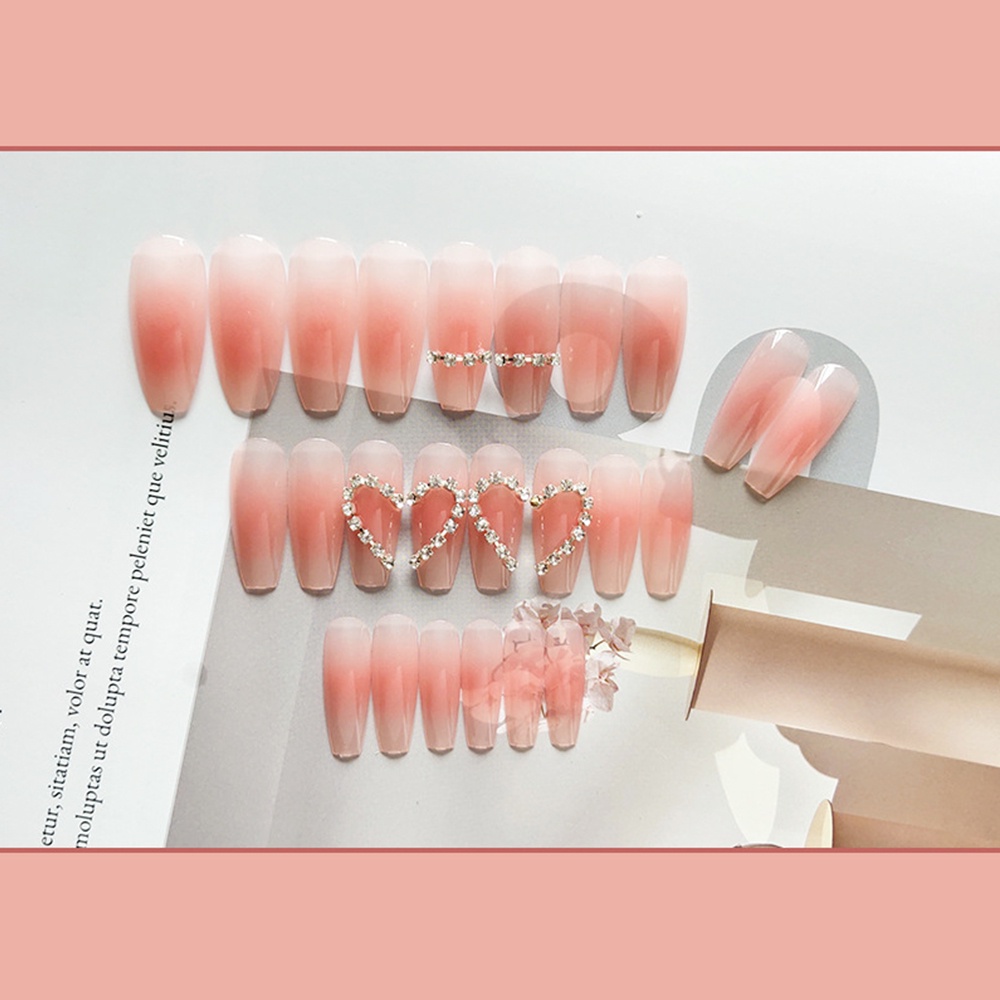 2458 YUKEHUI bộ móng tay giả set móng giả trong suốt móng tay giả đính nơ móng tay giả dài đính đá móng giả đẹp bộ móng tay giả đính đá móng tay giả đính đá ngắn  móng tay giả kèm keo móng tay giả vuông